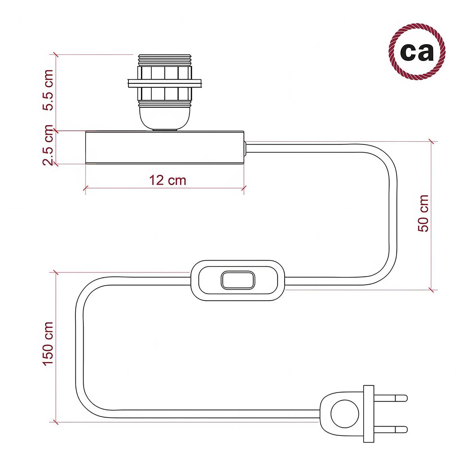 Posaluce para pantalla - Lámpara de mesa de metal