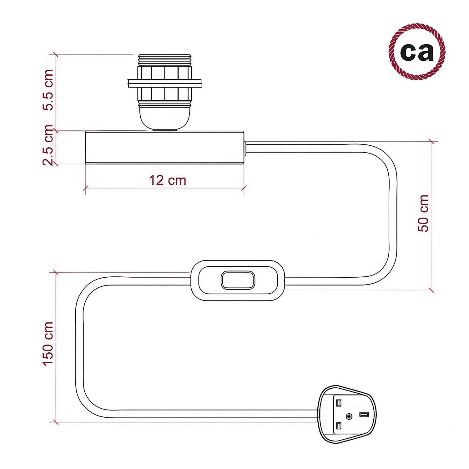 Posaluce para pantalla - Lámpara de mesa de metal