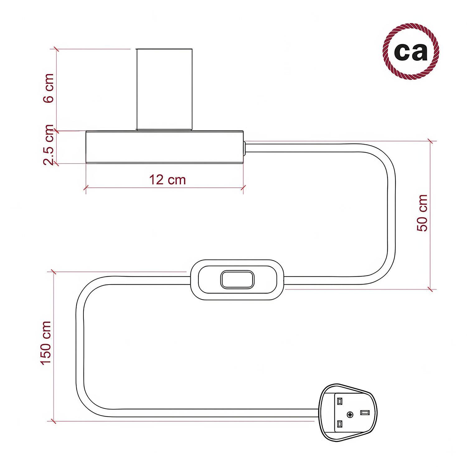 Lámpara de mesa metálica Posaluce Half Cup