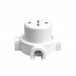 Italian double two-way socket kit 10/16A for wall and base for Creative-Tubes in porcelain