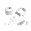 Kit base enchufe schuko para pared y base para Creative-Tubes en porcelana