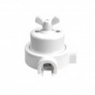 Switch/Diverter kit with butterfly nut and base for Creative-Tubes in white porcelain