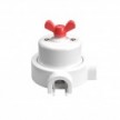 Switch/Diverter kit with butterfly nut and base for Creative-Tubes in white porcelain