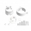 Switch/Diverter kit with butterfly nut and base for Creative-Tubes in white porcelain