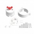 Switch/Diverter kit with butterfly nut and base for Creative-Tubes in white porcelain