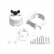 Switch/Diverter kit with butterfly nut and base for Creative-Tubes in white porcelain