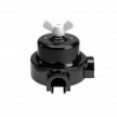 Switch/Diverter kit with butterfly nut and base for Creative-Tubes in black porcelain