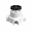 Switch/Diverter kit with knob and base for Creative-Tubes in white porcelain