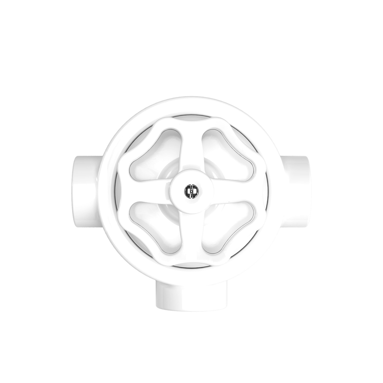 Switch/Diverter kit with knob and base for Creative-Tubes in white porcelain