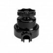 Switch/Diverter kit with knob and base for Creative-Tubes in black porcelain