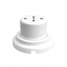 Italian double-pole socket kit 10/16A with wall and porcelain base