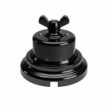 Switch/Diverter kit with butterfly nut and base in black porcelain