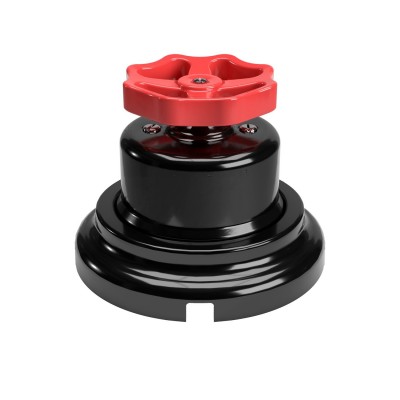 Switch/Diverter kit with knob and base in black porcelain