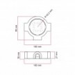 Base de porcelana para toma de corriente e interruptor/desviador compatible con Creative-Tubes - de 1 a 4 salidas