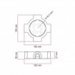 Porcelain base for electrical socket and switch/diverters compatible with Creative-Tubes - from 1 to 4 outputs