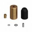 Cylindrical metal E27 lamp holder kit