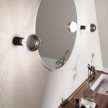 Applique with exposed light bulb and half silver sphere - IP44 Waterproof