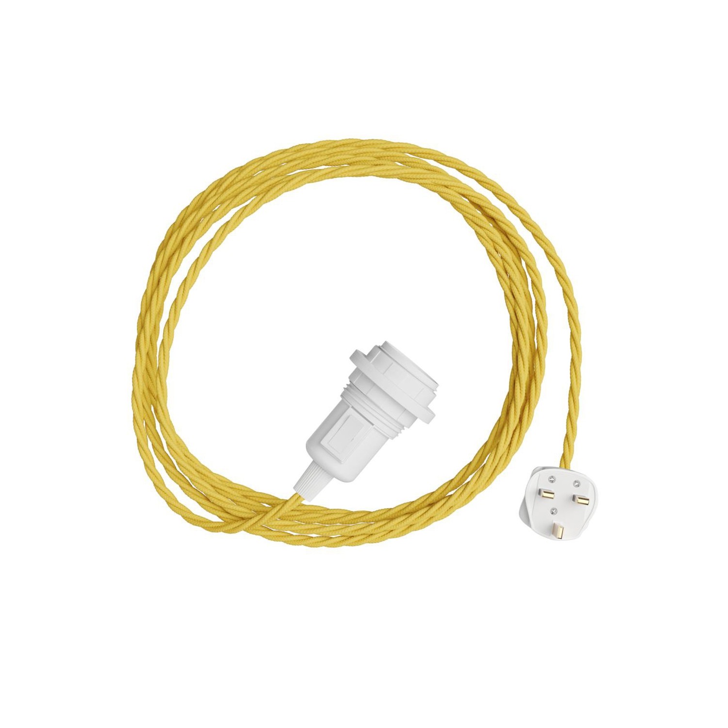 Snake Twisted for lampshade - Plug-in lamp with twisted textile cable