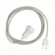 Snake Twisted for lampshade - Plug-in lamp with twisted textile cable