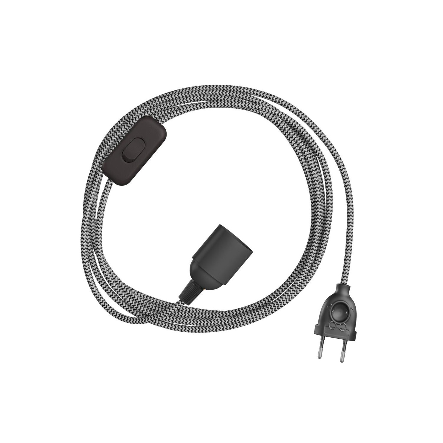 SnakeBis para pantalla - Juego de cables con portalámparas y cable de tela de color