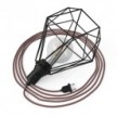 Table Snake - Plug-in lamp with cage Diamond lampshade