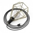 Table Snake - Plug-in lamp with cage Diamond lampshade