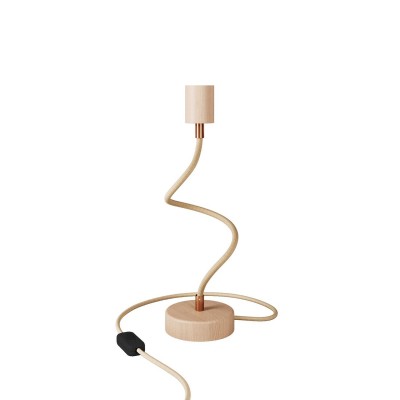 Wood adjustable table lamp with diffused lighting - Table Flex Wood