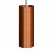 Pendant lamp with textile cable, Tub-E14 lampshade and metal details