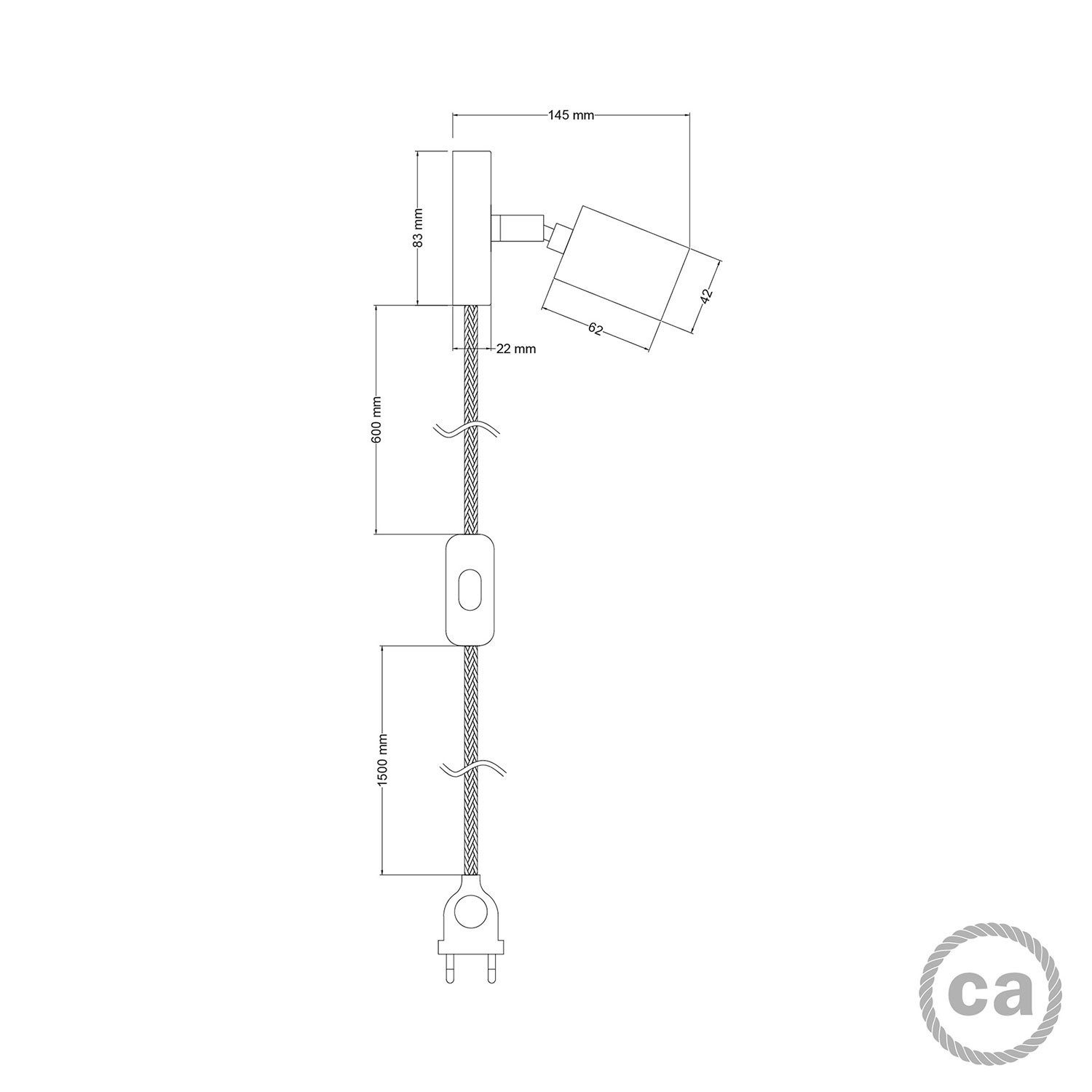 Spostaluce Lamp adjustable metal Joint