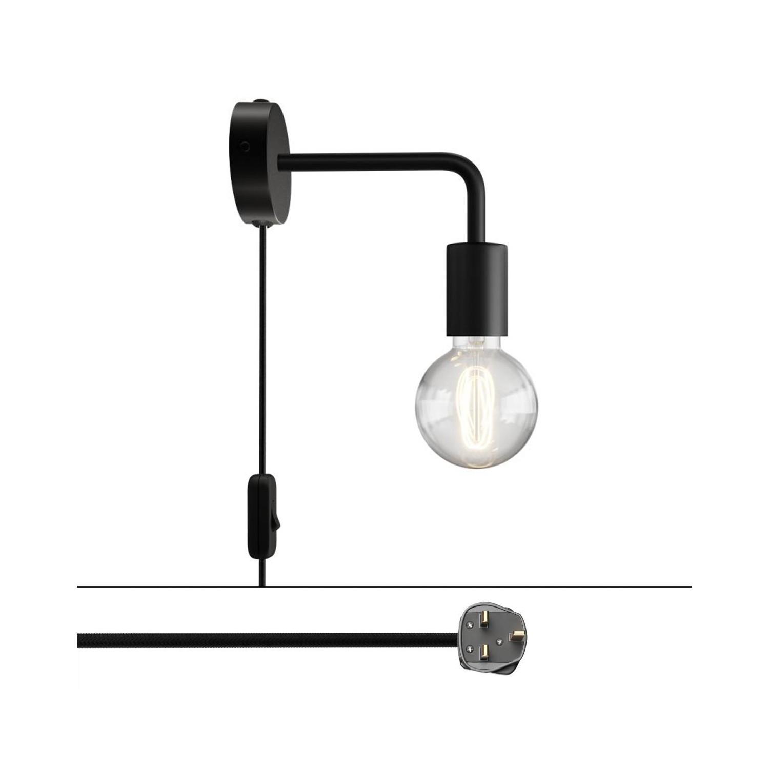 Spostaluce metal Lamp with curved extension