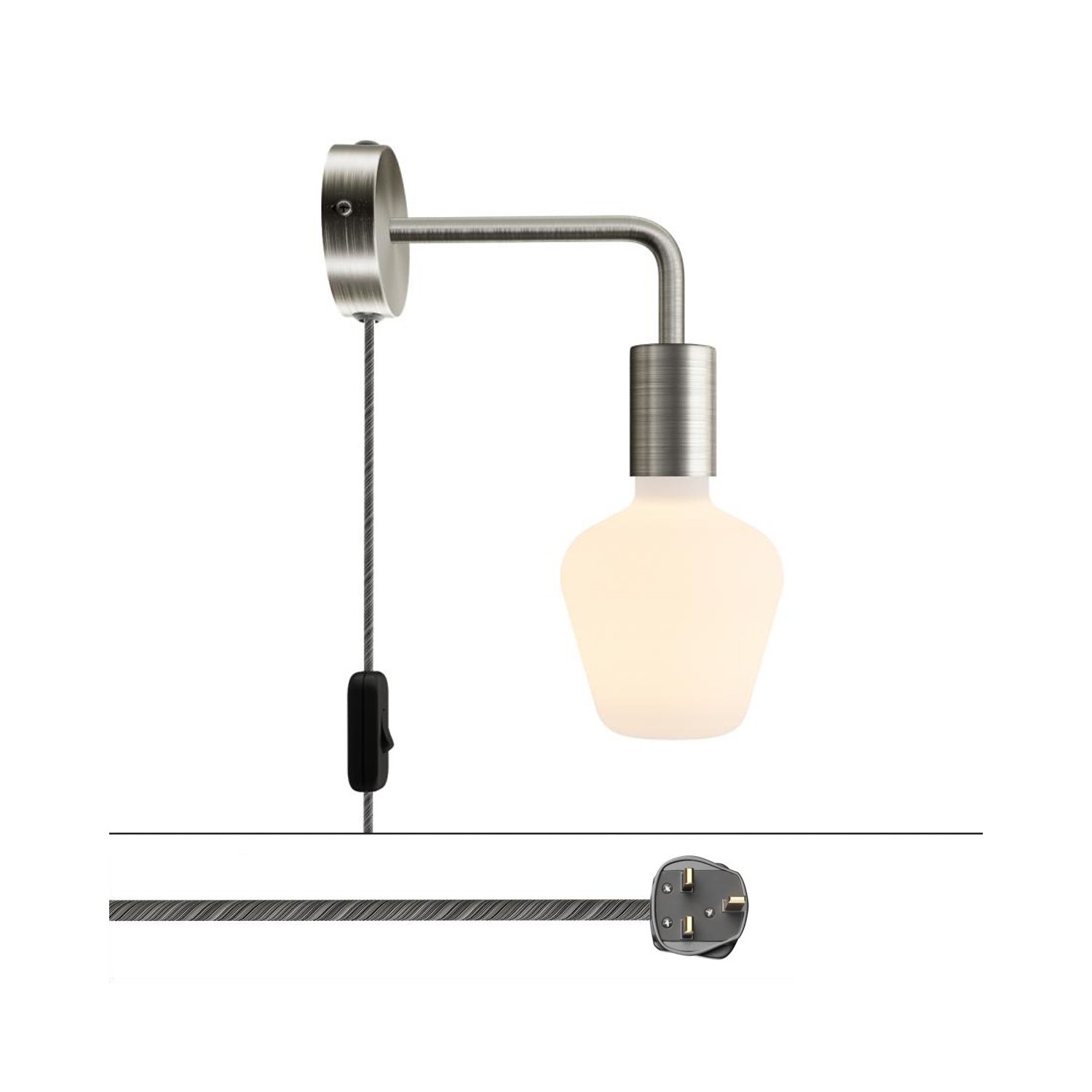 Spostaluce metal Lamp with curved extension