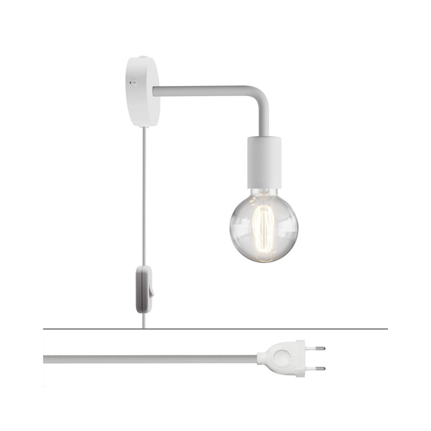 Spostaluce metal Lamp with curved extension