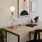 Lámpara de mesa articulada de madera con luz difusa - Table Flex Wood