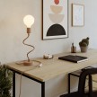 Wood adjustable table lamp with diffused lighting - Table Flex Wood