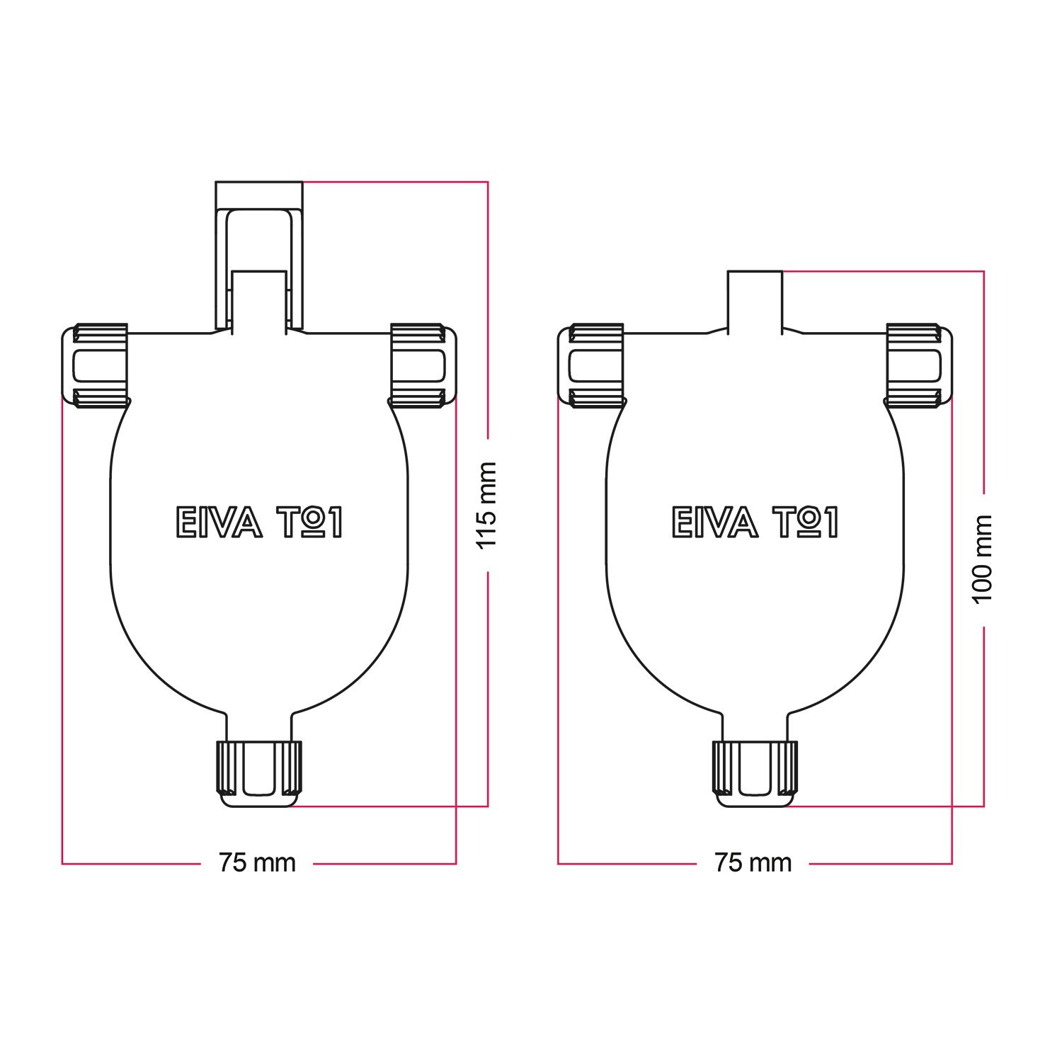 EIVA-3, 3-way outdoor IP65 snap-in joint