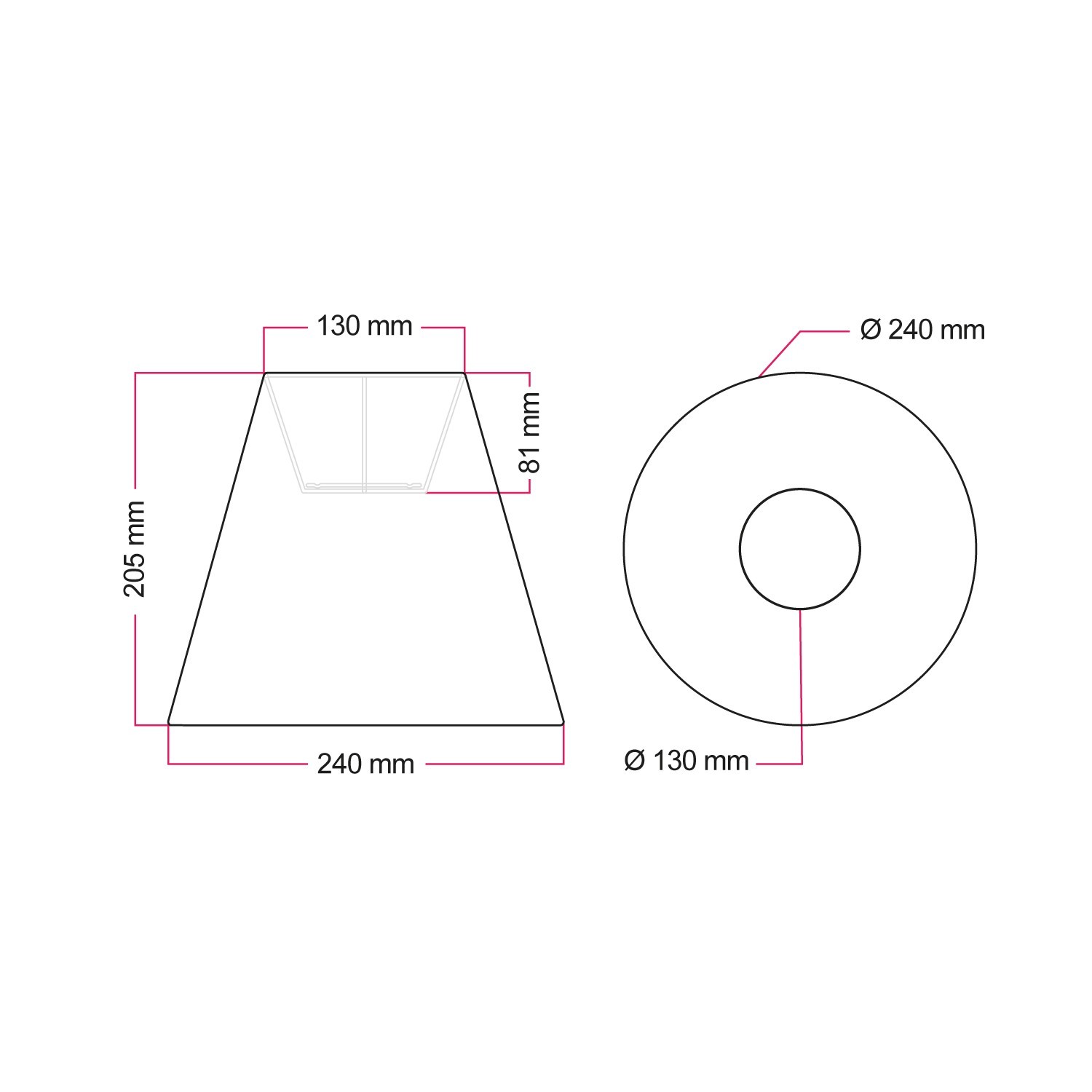 Impero outdoor lampshade with E27 attachment