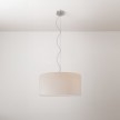 Cilindro Medium fabric pendant lamp with lampshade - Made in Italy