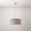 Cilindro Medium fabric pendant lamp with lampshade - Made in Italy