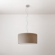 Cilindro Medium fabric pendant lamp with lampshade - Made in Italy