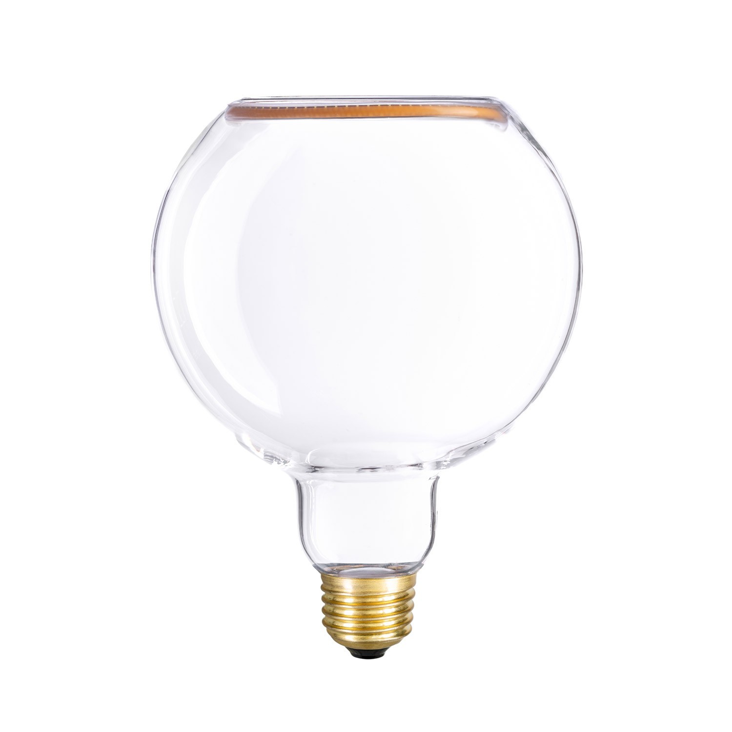 Bombilla LED Transparente Línea Ghost CRI 90 G125 4,5W 300Lm E27 2200K Regulable - G05