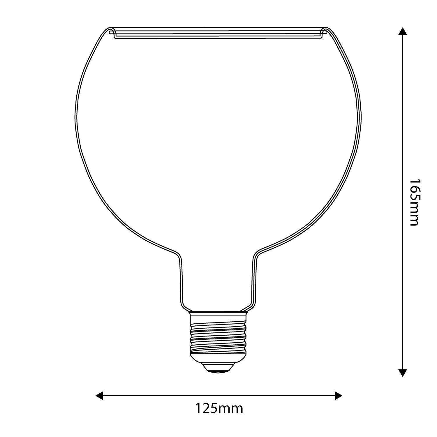 Bombilla LED Smoky Línea Ghost CRI 90 G125 6W 220Lm E27 1900K Regulable - G15