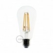 Pendant lamp with textile cable, Bistrot lampshade and metal details - Made in Italy - Bulb included