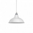 Pendant lamp with textile cable, Bistrot lampshade and metal details - Made in Italy - Bulb included