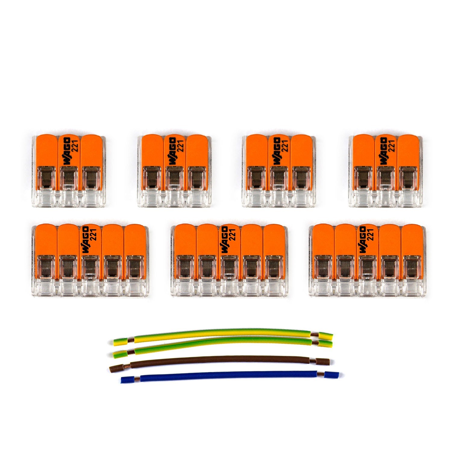 Kit de conexión WAGO compatible con cable 3x para Rosetón de 5 agujeros