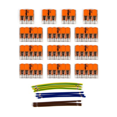 Kit de conexión WAGO compatible con cable 3x para Rosetón de 11 agujeros