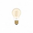 LED Golden Light Bulb Carbon Line Curved Spiral Filament Drop A60 4W 250Lm E27 1800K Dimmable - C03