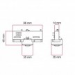 Eutrac adapter for 3 phase circuit tracks - for suspension