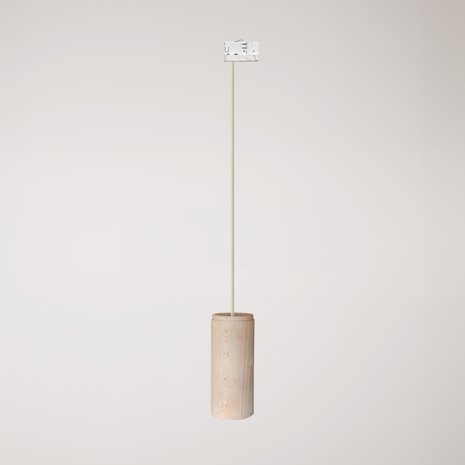 Track pendant lamp with textile cable and Tub-E27