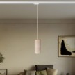 Track pendant lamp with textile cable and Tub-E27