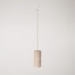 Track pendant lamp with textile cable and Tub-E27